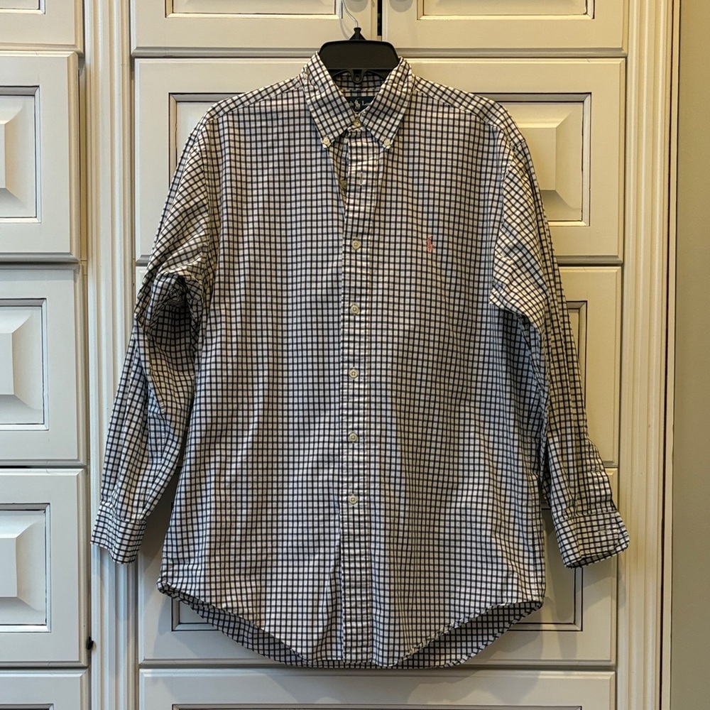 Polo Ralph Lauren Men's Black and White Checkered Shirt